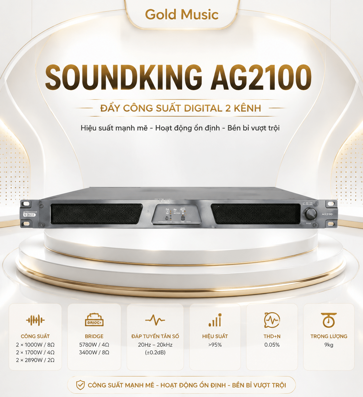 Soundking AG2100 bộ khuếch đại âm thanh 2 kênh mạnh mẽ soundking ag2100 khuech dai 2 kenh