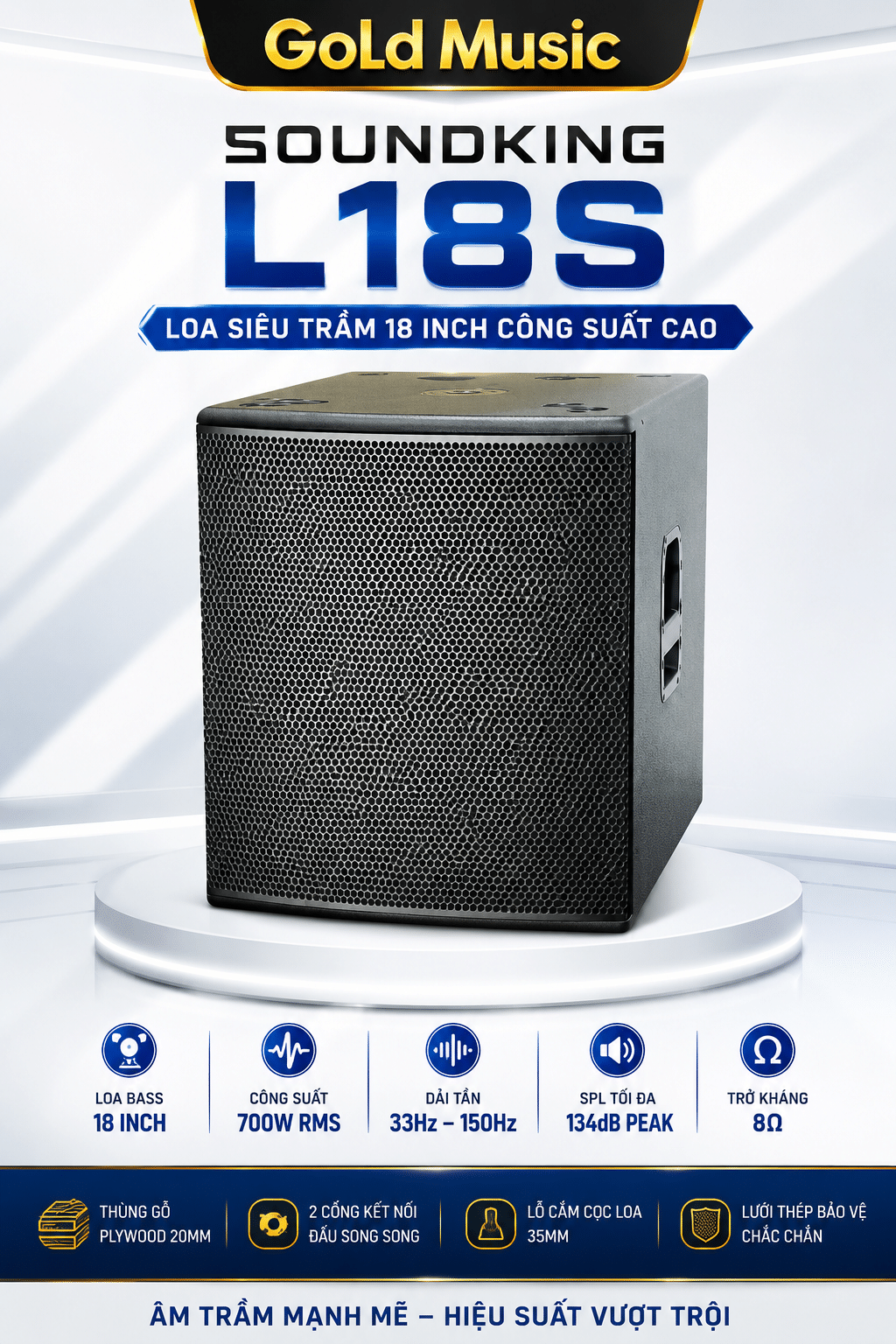Soundking L18S loa siêu trầm 18 inch công suất cao soundking l18s loa sieu 18 cao