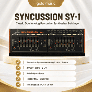 SYNCUSSION SY-1 Classic Dual Analog Percussion Synthesizer Behringer syncussion sy 1 classic dual analog percussion synthesizer behringer