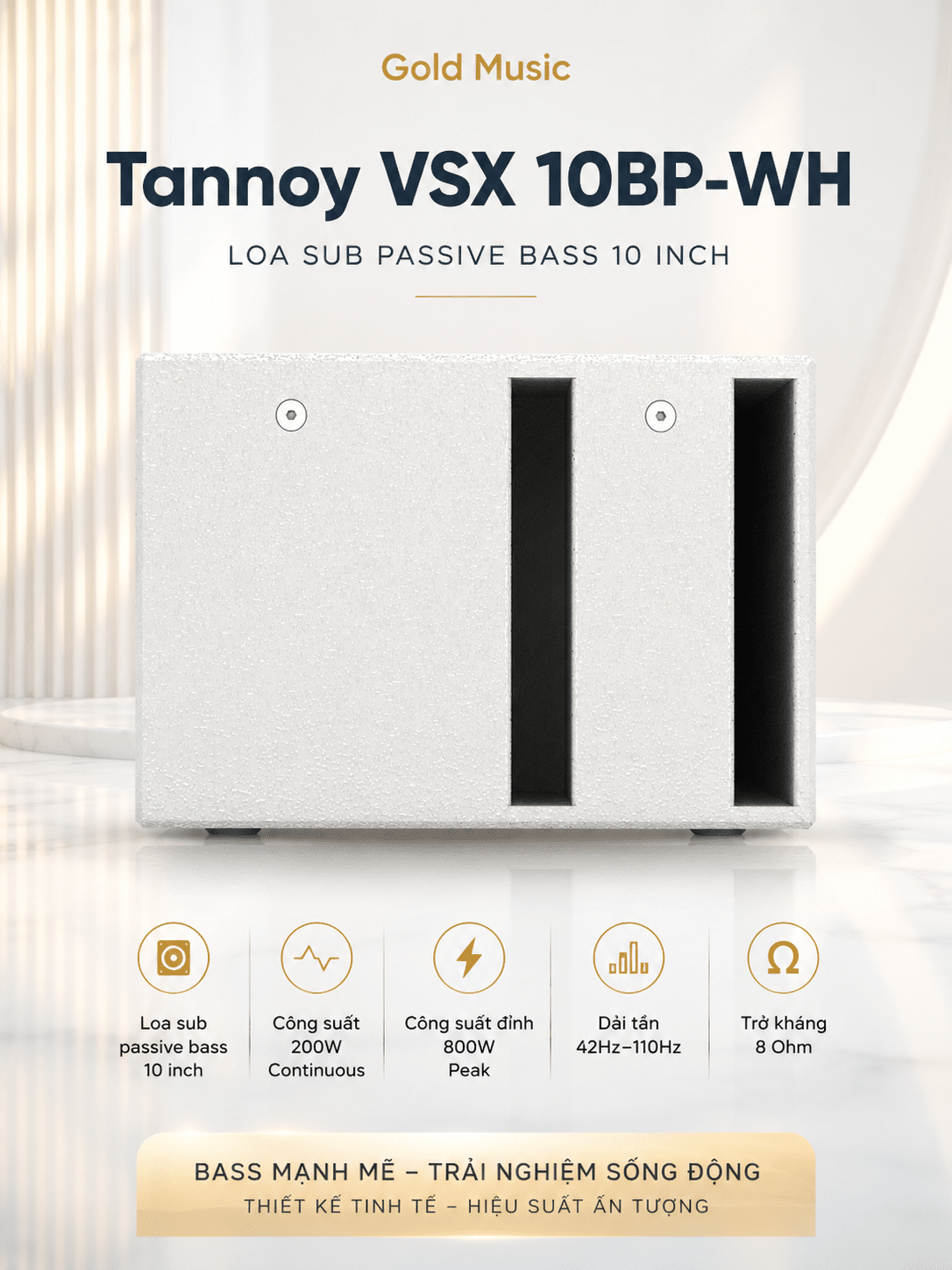VSX 10BP-WH Loa Sub Bass 25 Tannoy vsx 10bp wh loa sub bass 25