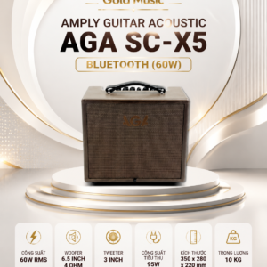 ampli guitar acoustic aga sc x5 bluetooth 60w 3