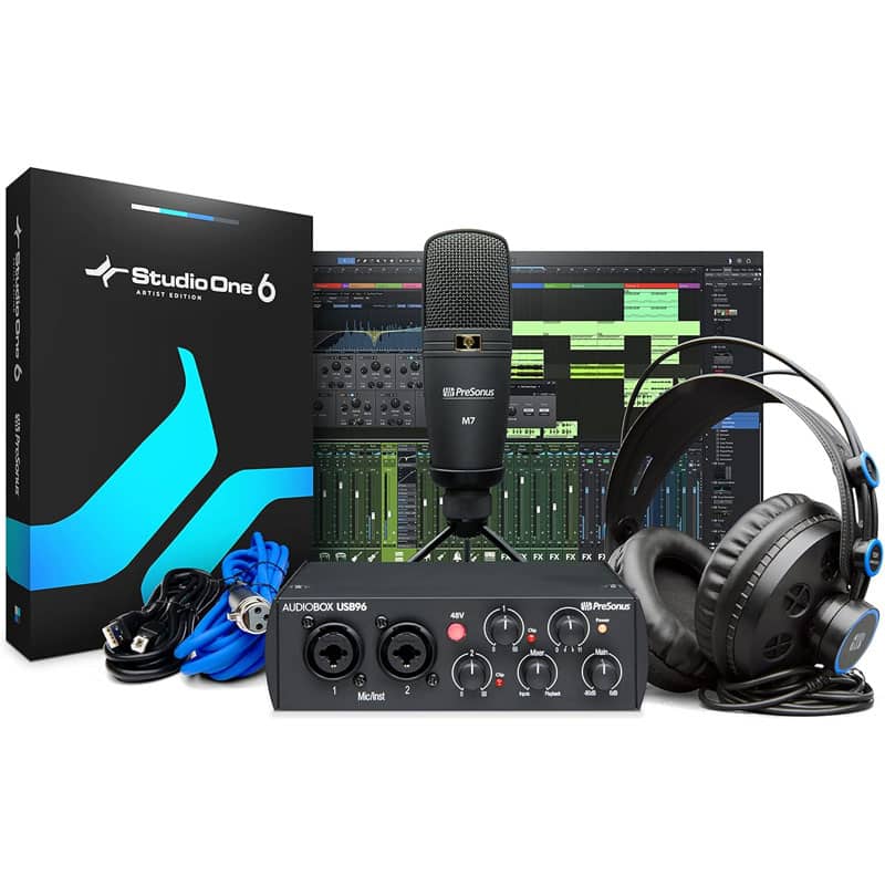 PreSonus AudioBox 25th Anniversary Edition USB 96 Studio Recording Bundle audiobox usb 96 studio ultimate bundle 25th anniversary edition avt