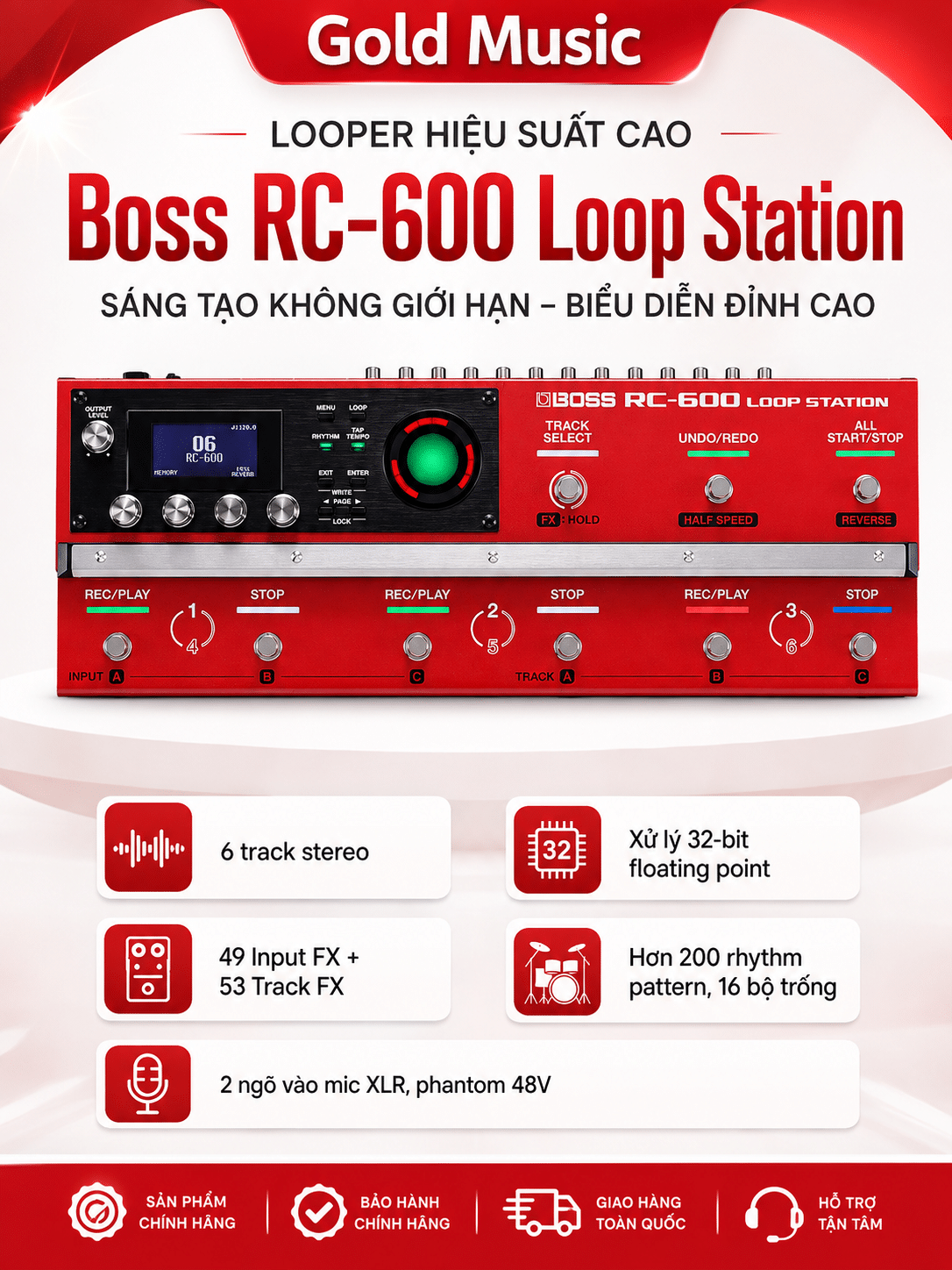 Boss RC-600 bộ loop station cao cấp dành cho guitar boss rc 600 bo loop station guitar