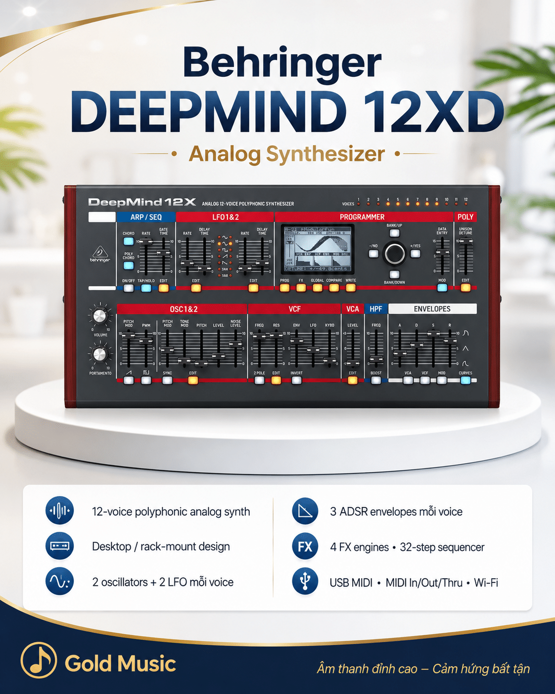 DEEPMIND 12XD Analog Synthesizer Behringer deepmind 12xd analog synthesizer behringer