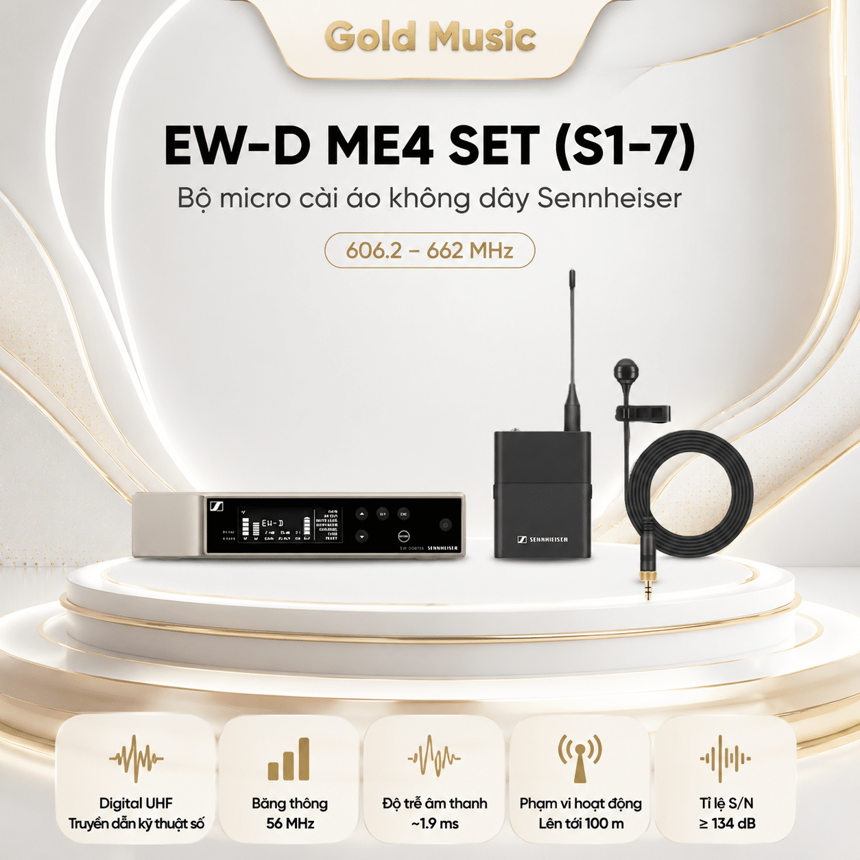 EW-D ME4 SET (S1-7) 606.2-662 MHz Bộ micro cài áo không dây Sennheiser ew d me4 set s1 7 micro