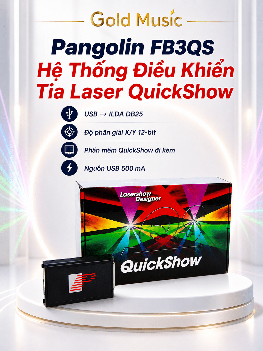 FB3QS Hệ thống điều khiển tia Laser QuickShow Pangolin fb3qs he thong dieu khien tia laser