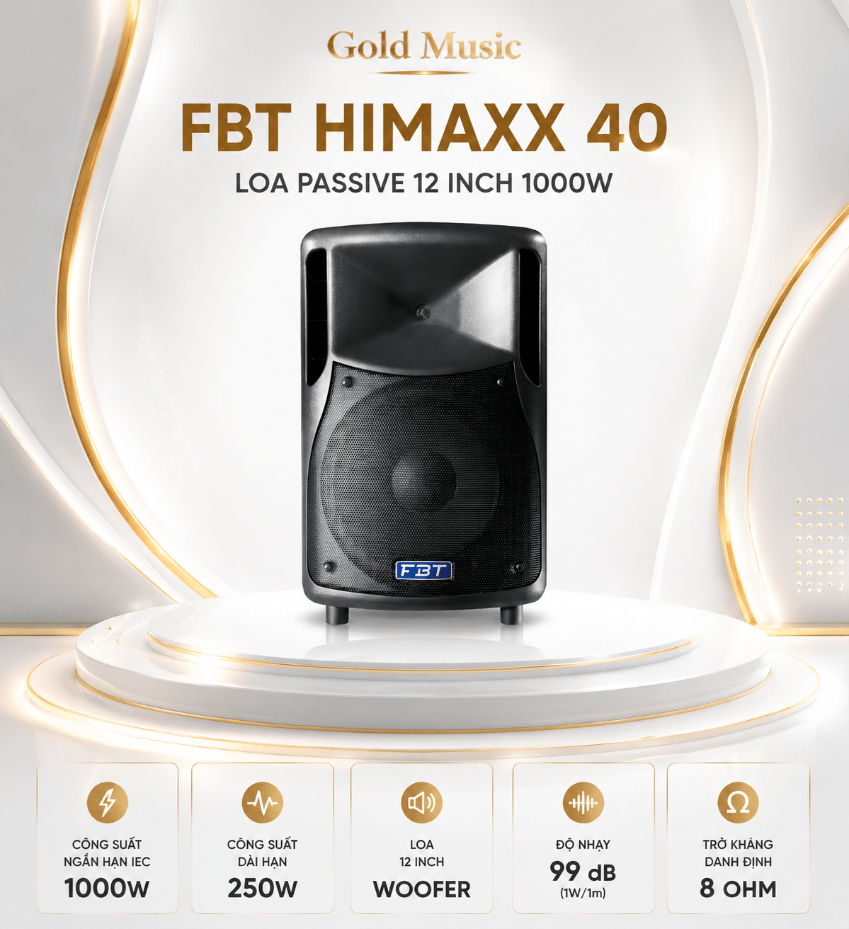 FBT HIMAXX 40 Loa Passive 1000W 12inch fbt himaxx 40 loa passive 1000w 12inch