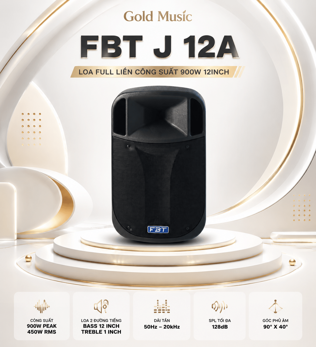 FBT J 12A Loa Full Liền Công Suất 900W 12inch fbt j 12a loa full 900w 12inch