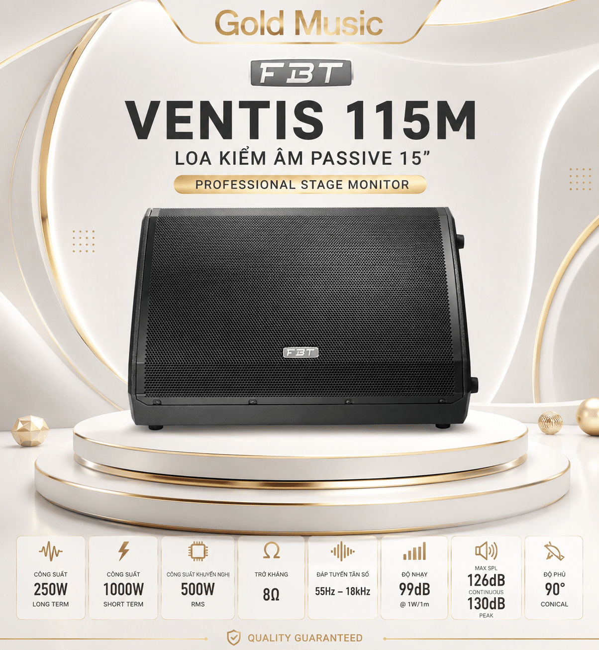 FBT VENTIS 115M Loa kiểm âm passive 1000W 15inch fbt ventis 115m loa kiem passive 1000w