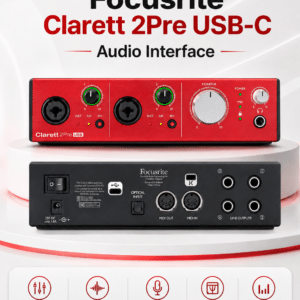 focusrite clarett 2pre usb c audio interface