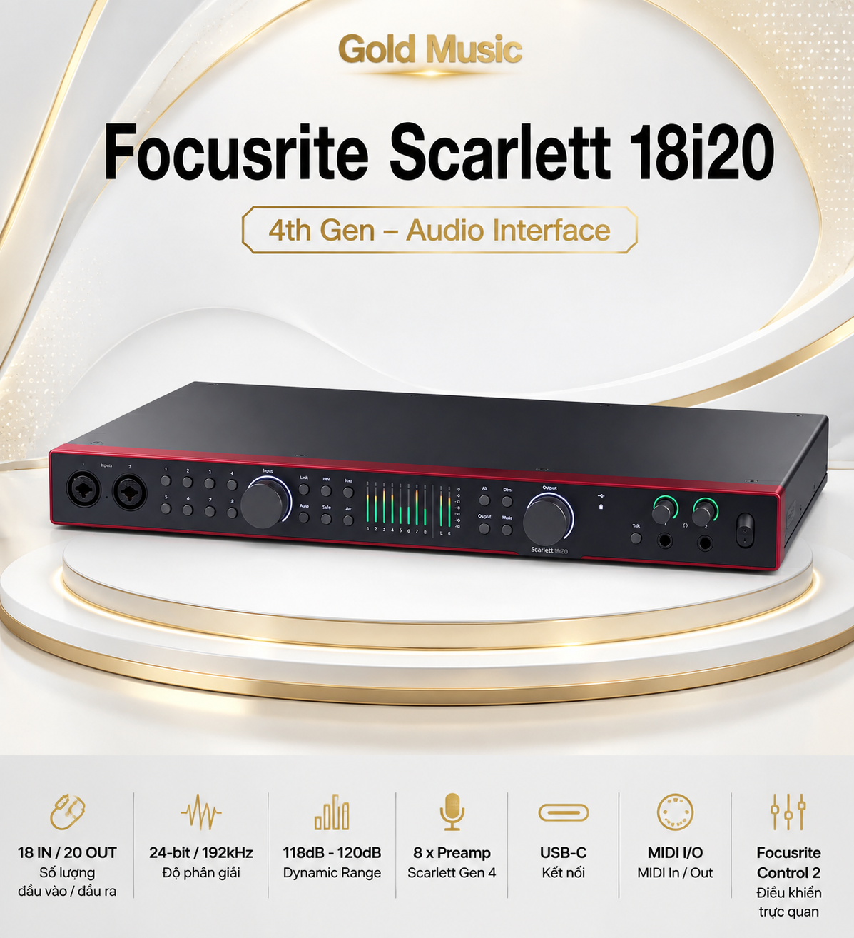 Focusrite Scarlett 18i20 (4nd Gen) – Audio Interface focusrite scarlett 18i20 4nd gen soundcard