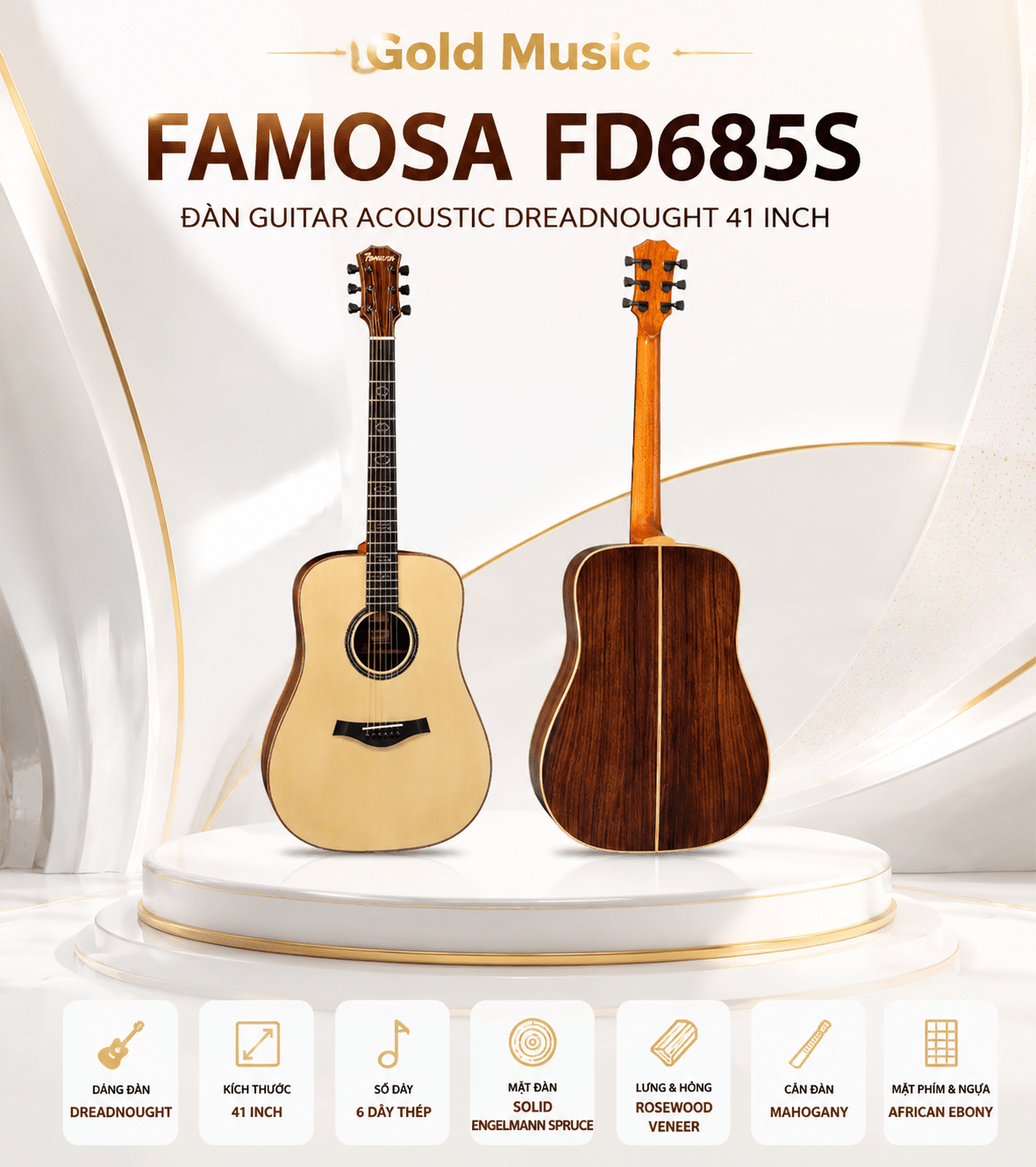 Đàn Guitar Acoustic Famosa FD685S guitar acoustic famosa fd685s