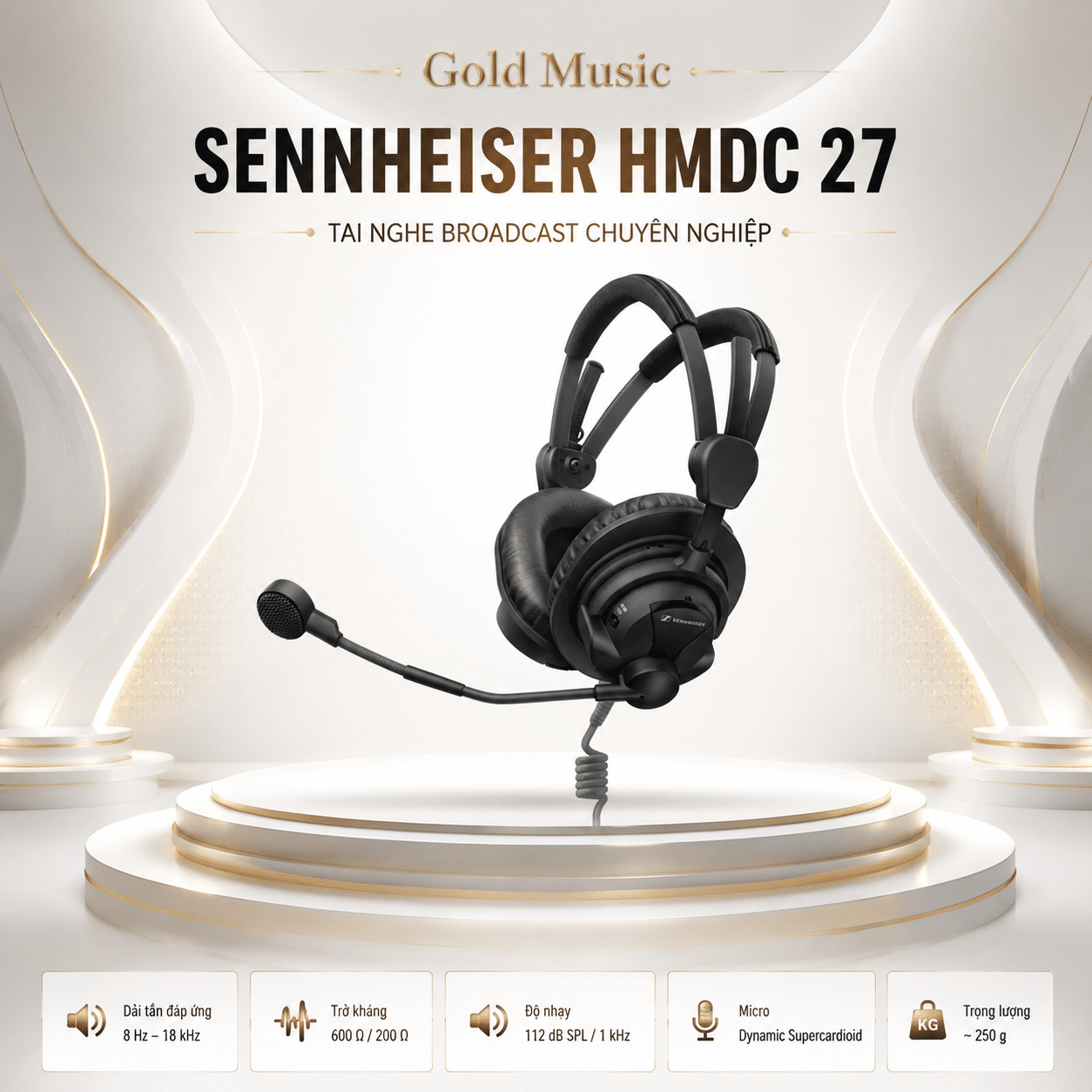 HMDC 27 Tai nghe kiểm âm Sennheiser hmdc 27 tai nghe kiem am sennheiser