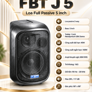 j 5 loa full 160w 5inch fbt 5
