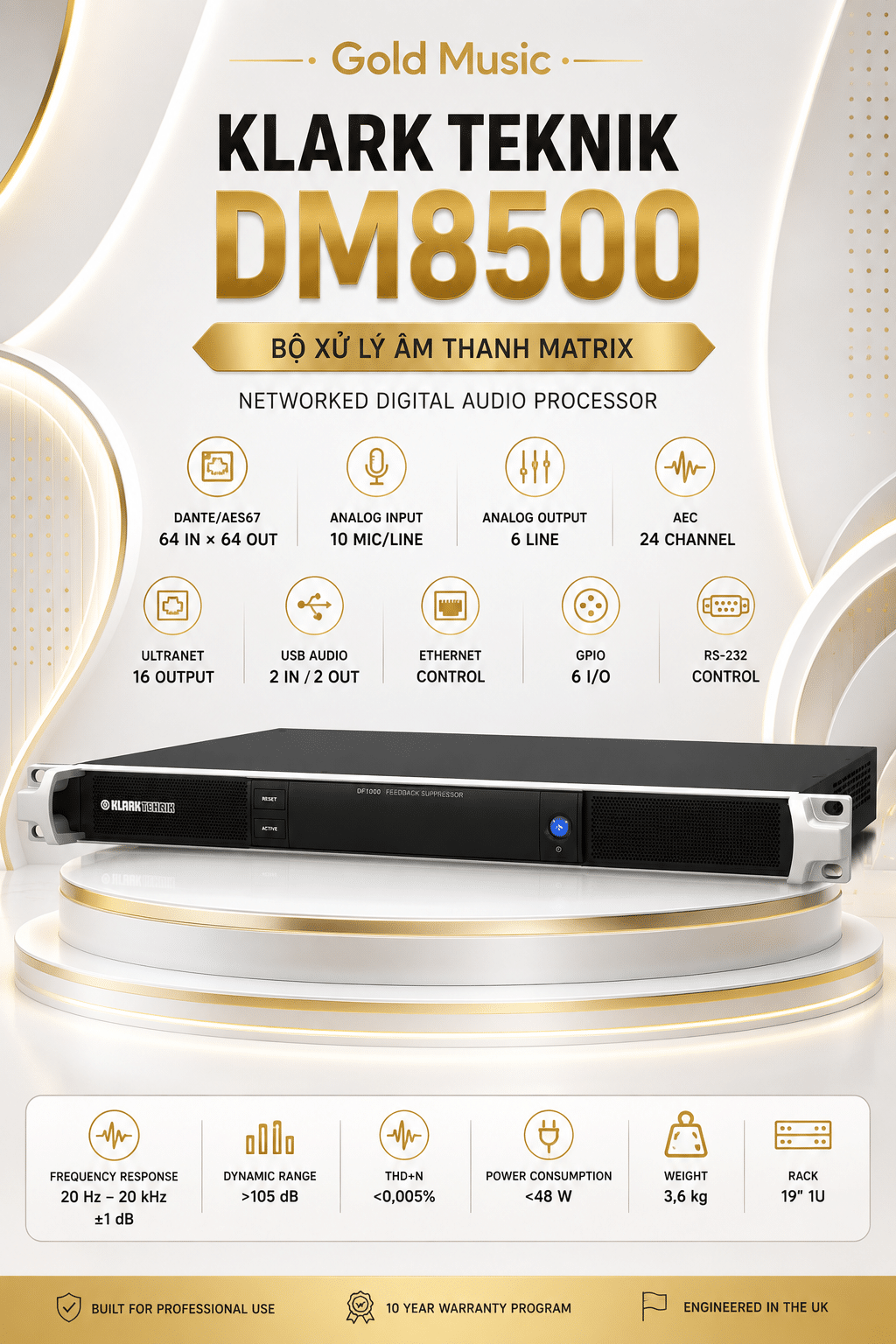 Klark Teknik DM8500 Bộ Xử Lý Âm Thanh Matrix klark teknik dm8500 bo xu ly matrix