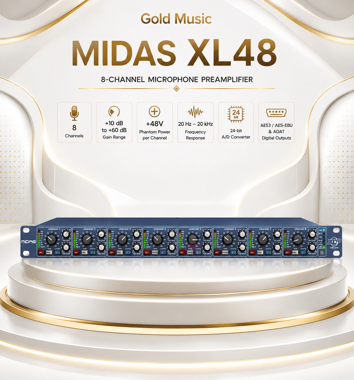 Midas XL48 Microphone Preamplifiers midas xl48 microphone preamplifiers