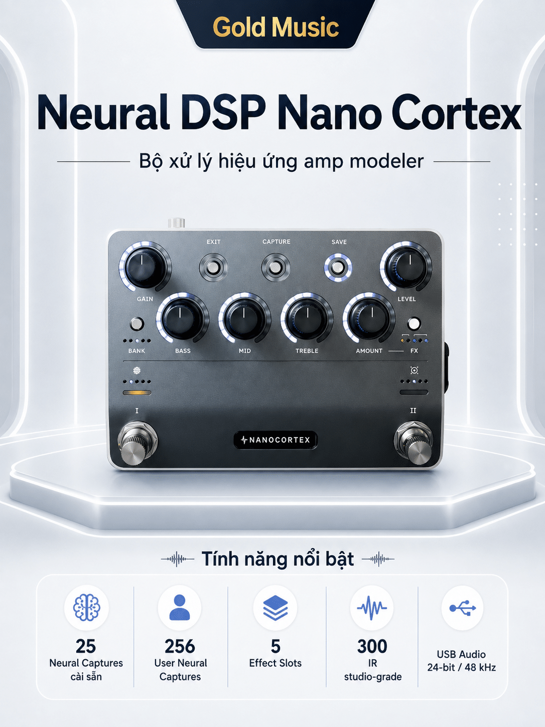 Neural DSP Nano Cortex bộ xử lý hiệu ứng amp modeler neural dsp nano cortex bo xu ly