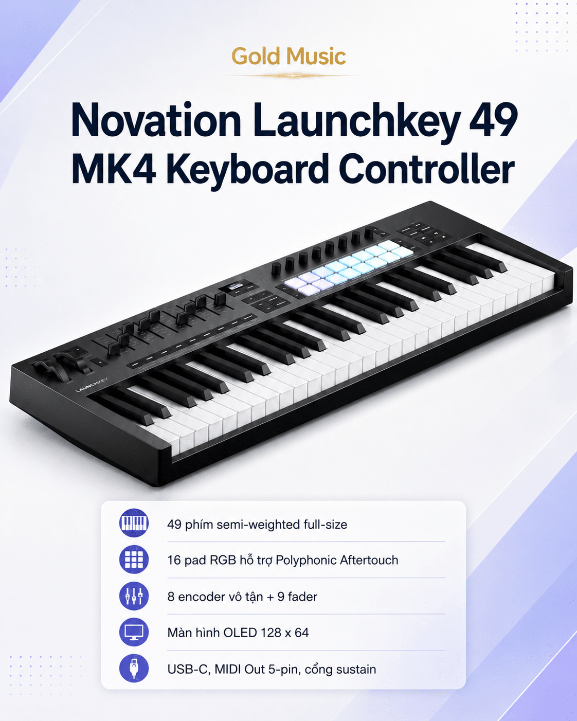 Novation Launchkey 49 MK4 Keyboard Controller novation launchkey 49 mk4