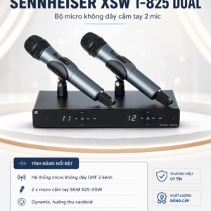 SENNHEISER XSW-1-825-Dual Bộ micro không dây cầm tay 2 mic 1