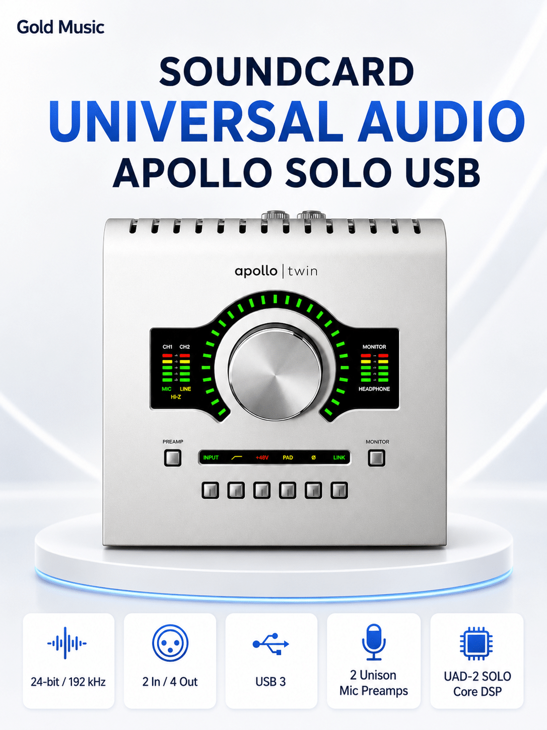 Soundcard UNIVERSAL AUDIO APOLLO SOLO USB soundcard universal audio apollo solo usb