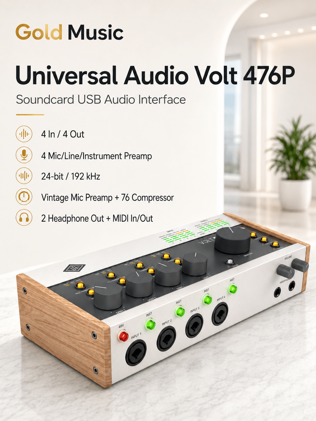Soundcard Universal Audio UA Volt-476P soundcard universal audio ua volt 476p