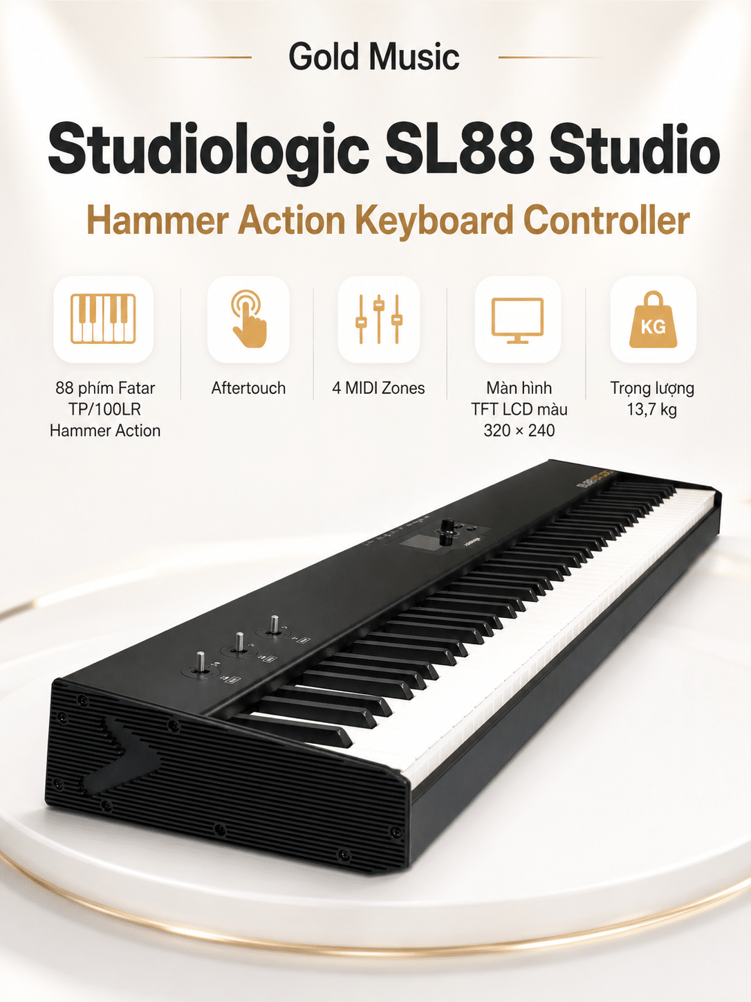 StudioLogic SL88 Studio Hammer Action Keyboard Controller studiologic sl88 studio hammer action keyboard controller
