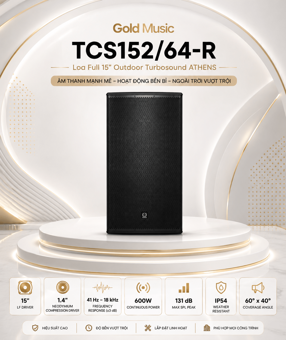 TCS152/64-R Loa Full 15" Outdoor Turbosound ATHENS tcs152 64 r loa full 15 outdoor