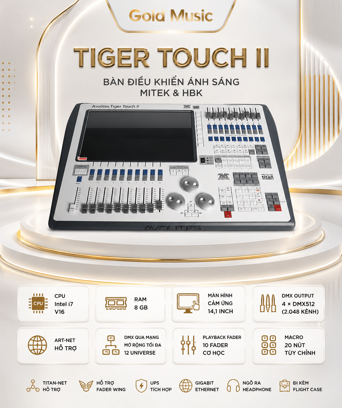 Tiger Touch II Bàn điều khiển Mitek & HBK tiger touch ii ban dieu khien mitek