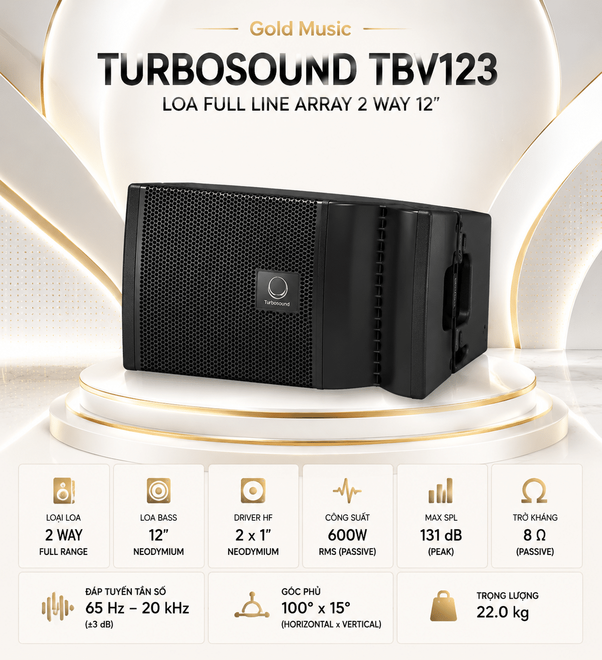 Turbosound TBV123 Loa Full Line Array 2 Way 12" Turbosound turbosound tbv123 loa full line array 2 1