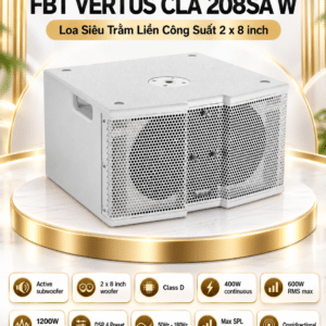 vertus cla 208sa w loa sieu tram lien cong suat 1200w 2x8inch fbt 4