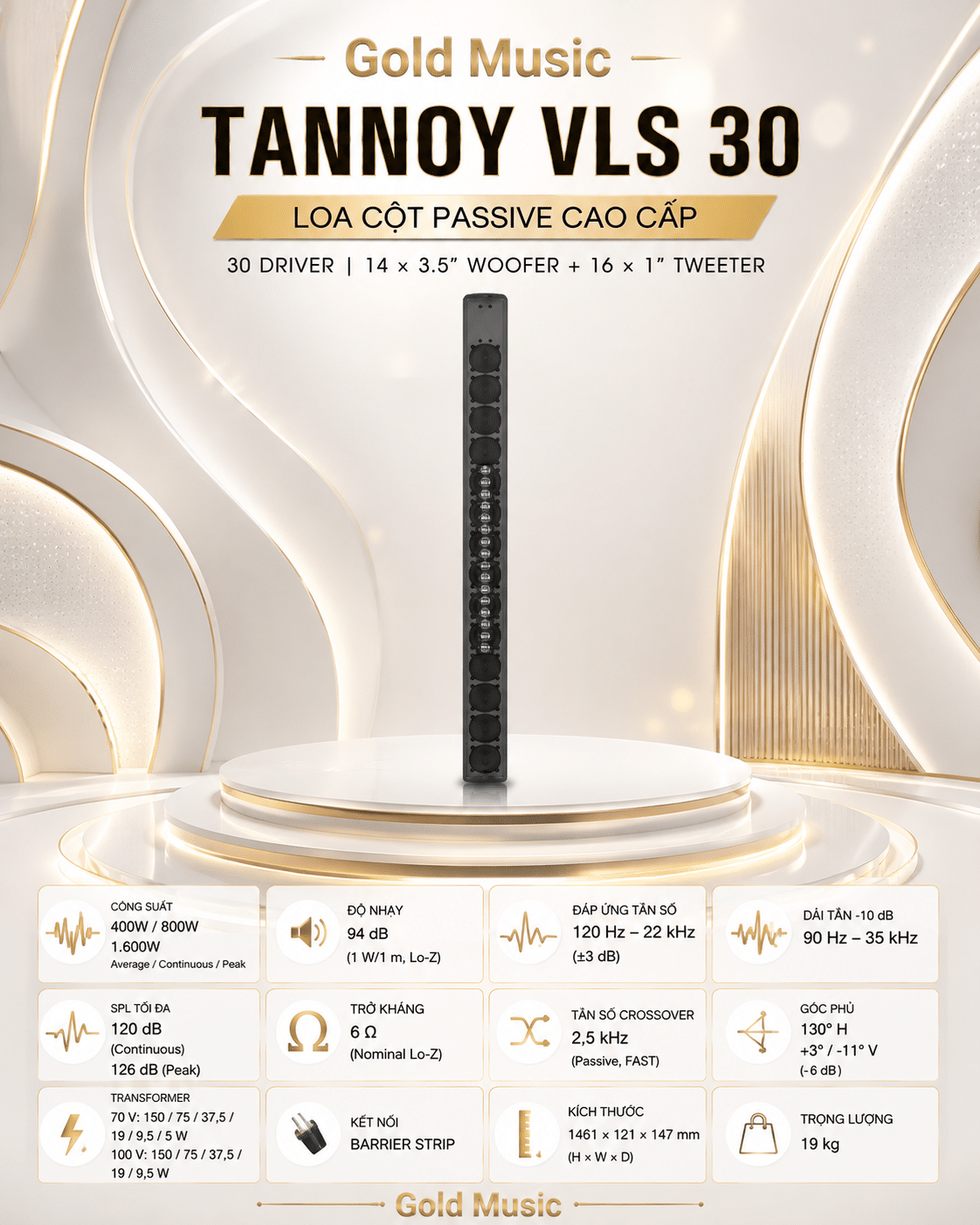 VLS 30 Loa Cột Passive Tannoy vls 30 loa cot passive tannoy