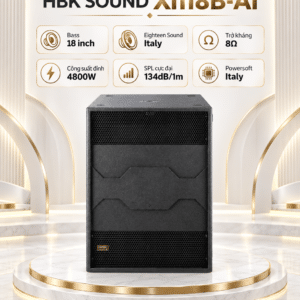 xi118b ai loa sub active powersoft cong suat dinh 4800w 8ω hbk sound 6