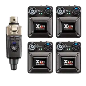Bộ Thu Phát Không Dây Wireless Cho Tai Nghe Kiểm Âm Xvive U4R4 (1 Phát, 4 Thu) xvive u4r4 3