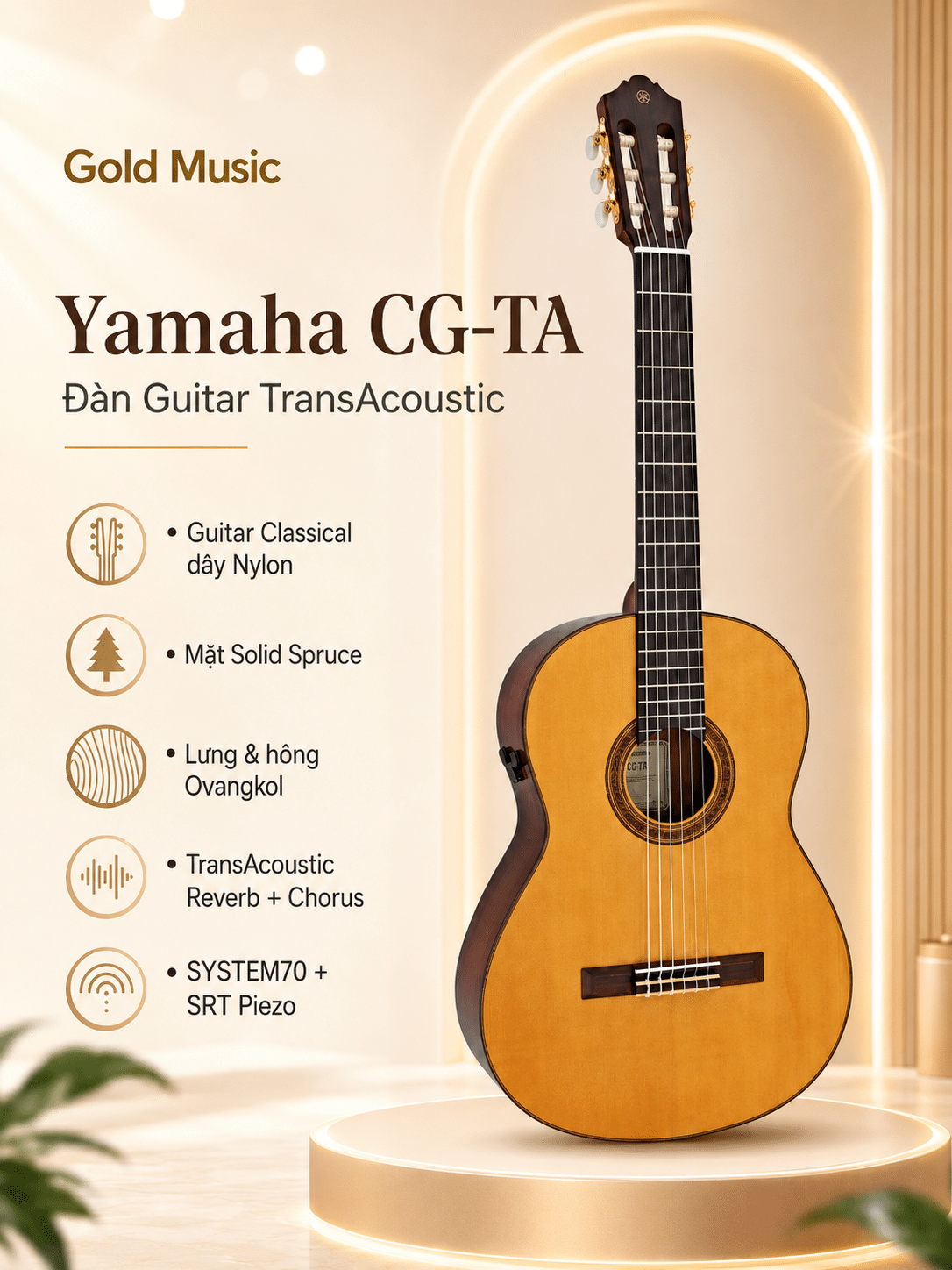 Yamaha CG-TA – Đàn Guitar TransAcoustic yamaha cg ta dan guitar transacoustic