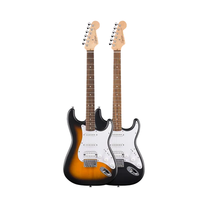 Squier by Fender 0379630503 – Đàn điện Debut Stratocaster HT HSS bàn phím Laurel, pickguard trắng Fender 0379630503 – Đàn điện Debut Stratocaster