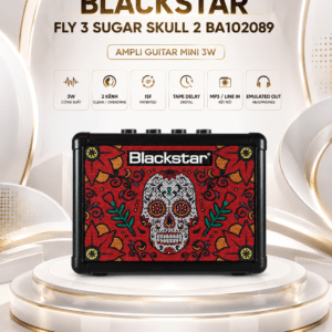 BLACKSTAR FLY 3 SUGAR SKULL 2 BA102089 – ampli guitar mini 3W phiên bản họa tiết Sugar Skull blackstar fly 3 sugar skull 2 ba102089 ampli guitar mini