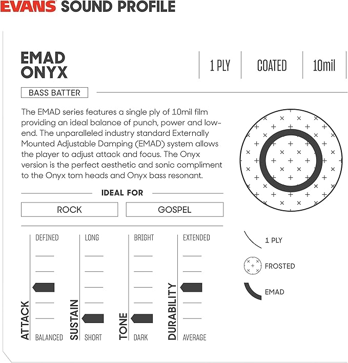 daddario evans bd22emadonx mat trong bass daddario evans bd22emadonx mat trong bass