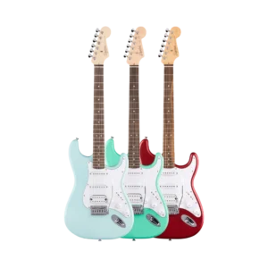 Squier 0379610554 Đàn guitar điện Debut Stratocaster HSS bàn phím Laurel, pickguard trắng squier 0379610554 guitar dien debut