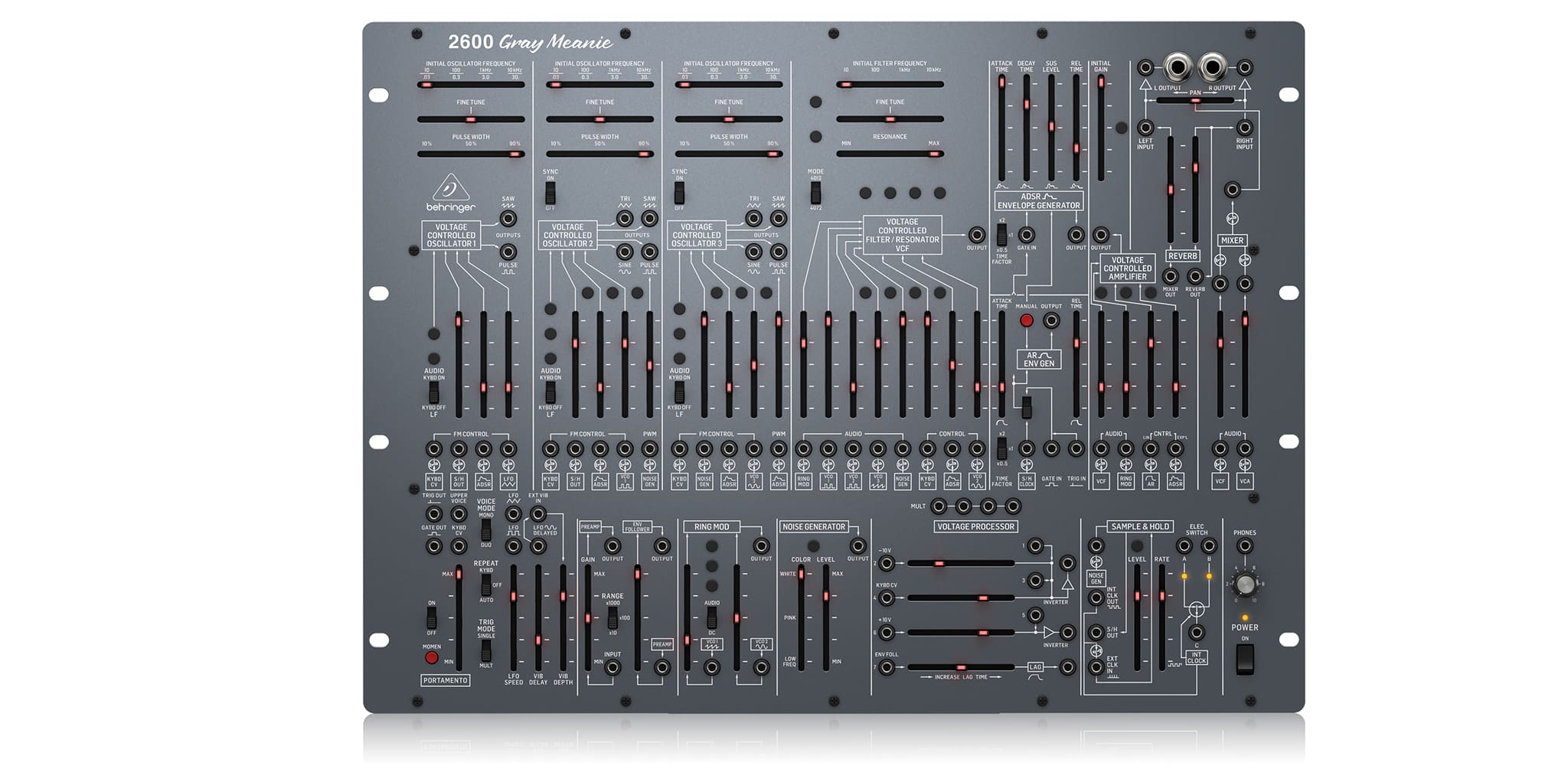 Behringer 2600 GRAY MEANIE Analog Synthesizers 2600 gray meanie 4