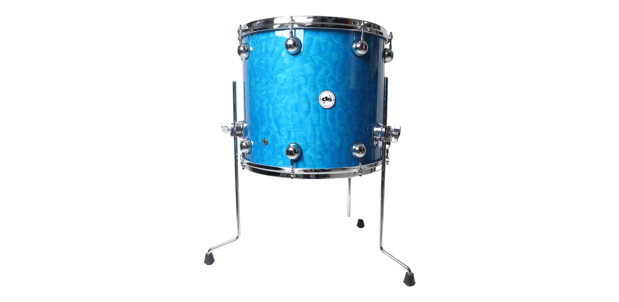 92916 Rebel Custom Shop Maple/Walnut shells - Teal over Quilted Maple - Lacquer 20 inch DS DRUM | DS DRUM DS23/92916 462013