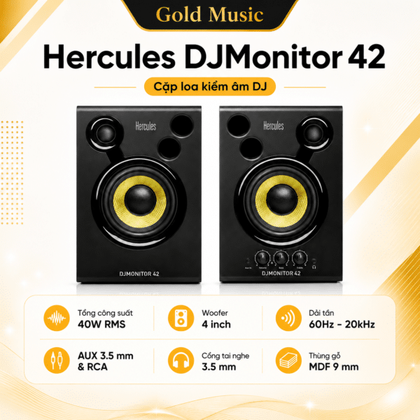 Hercules DJMonitor 42 -Cặp loa kiểm âm Dj Hercules DJmonitor 42