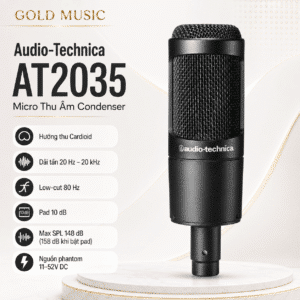 audio technica at2035 micro thu am condenser