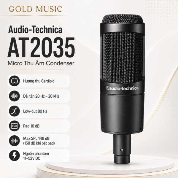 audio technica at2035 micro thu am condenser