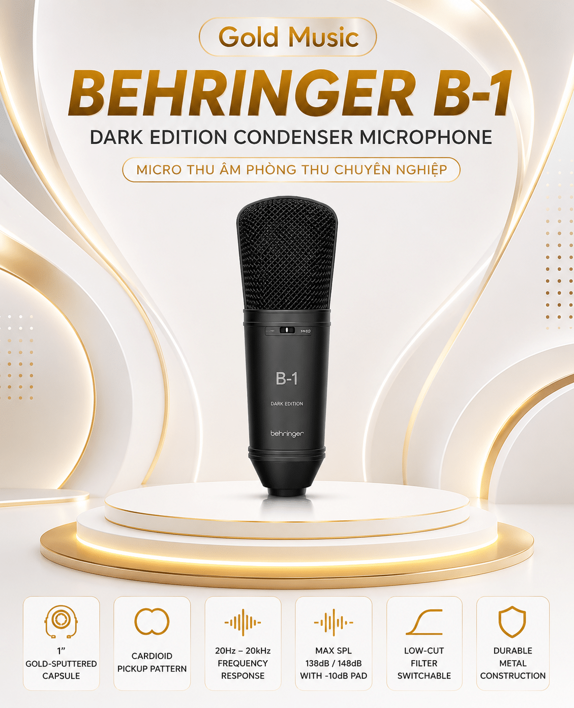 Behringer B-1 DARK EDITION Condenser Microphone b 1 dark edition