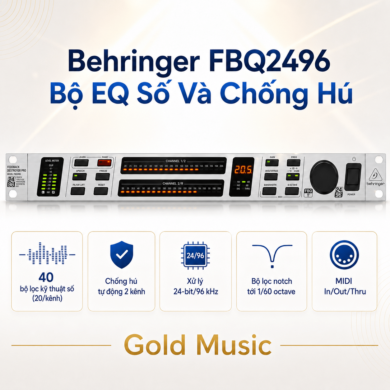 Behringer FBQ2496 Bộ EQ số và chống hú behringer fbq2496