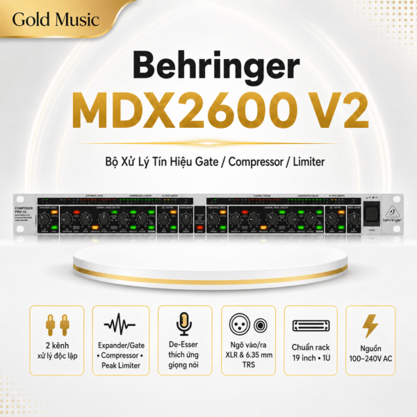Behringer MDX2600 V2 Bộ Xử Lý Tín Hiệu Gate/Compressor/Limiter behringer mdx2600 v2