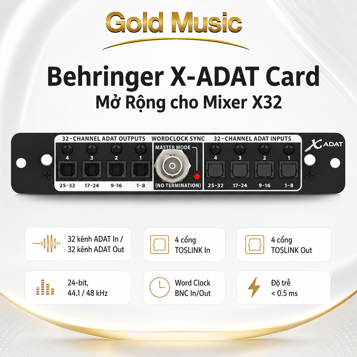 Behringer X-ADAT Card Mở Rộng cho Mixer X32 behringer x adat card mo rong mixer x32