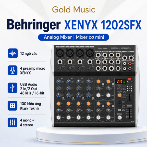 Behringer XENYX 1202SFX Analog Mixer | Mixer cơ XENYX 1202SFX - Bàn mixer mini behringer xenyx 1202SFX