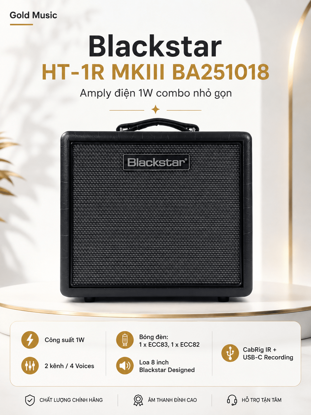 Blackstar HT-1R MKIII BA251018 amply điện 1W combo nhỏ gọn blackstar ht 1r mkiii ba251018 ampli dien