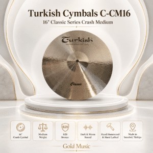 C-CM16 Turkish Cymbals 16" Classic Series Crash Medium c cm16